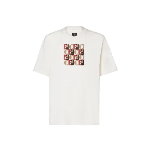 FENDI Белая Мужская T-рубашка