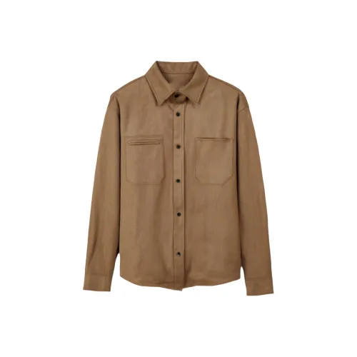 FOSS PHIL Какао-кофейный Мужской Рубашки