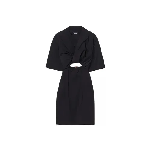 Jacquemus Короткий рукав Платье Женское Черное