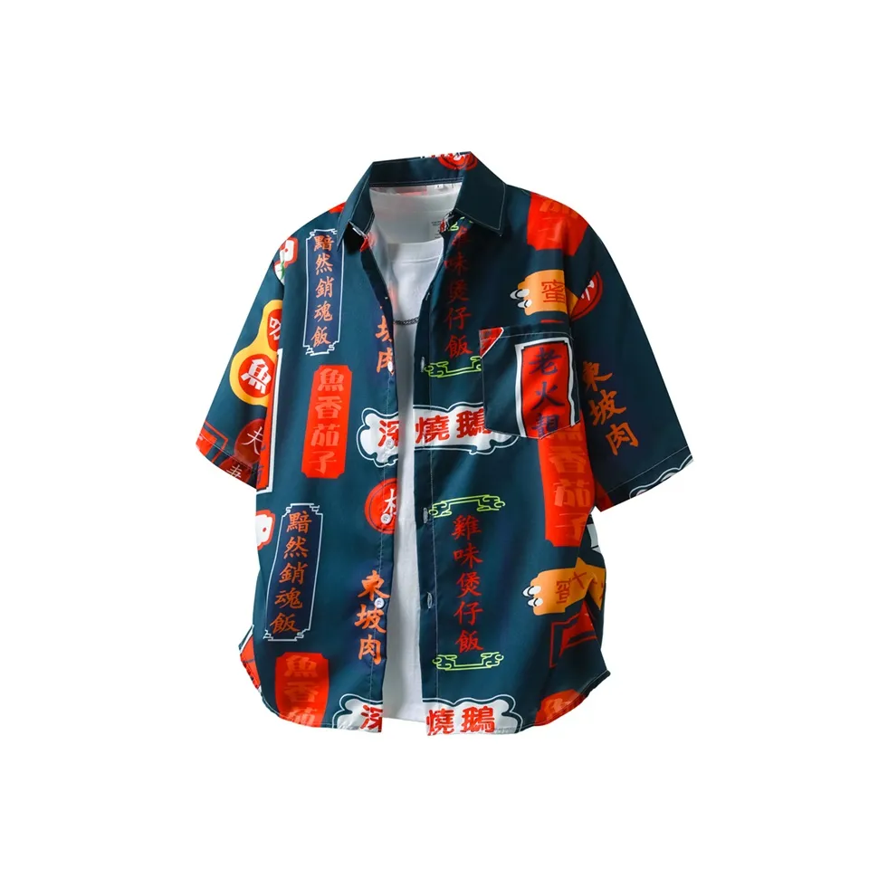 BEAR UNION Короткий рукав рубашка унисекс оранжевый красный