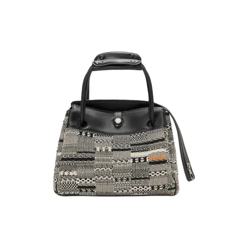 LOEWE Albers Коллаборация Madrid Ткань Сумка на плечо Средний Женская Черная