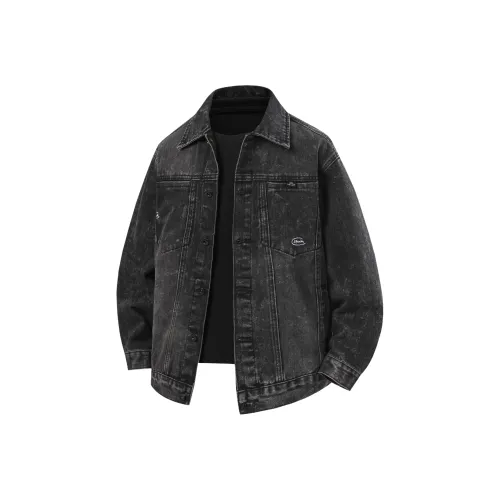 MORii Черный Серый Цвет Унисекс Джинсовые Куртки