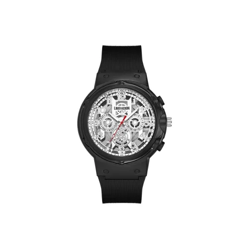 LIBER AEDON Наручные часы Кварцевый механизм Смольный ремешок Белый циферблат Мужские часы