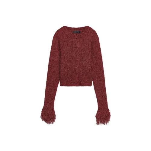 ZARA Темный Бордовый Женский Трикотаж