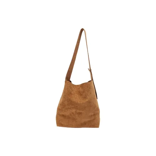 URBAN REVIVO Сумка через плечо из ткани и искусственной кожи среднего размера женская коричневая