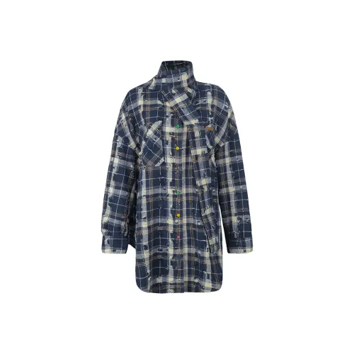 Valeria Obbaco Синий Унисекс Рубашки