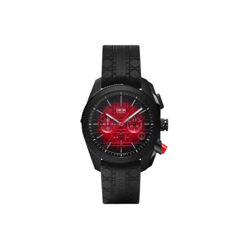 DIOR CHIFFRE ROUGE Коллекция Наручные часы Автоматический Механический Механизм Резиновый Ремень 41 мм Красный Циферблат Часов Мужские часы