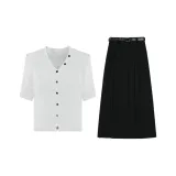 Облако Белый Топ + Черный Маг Юбка