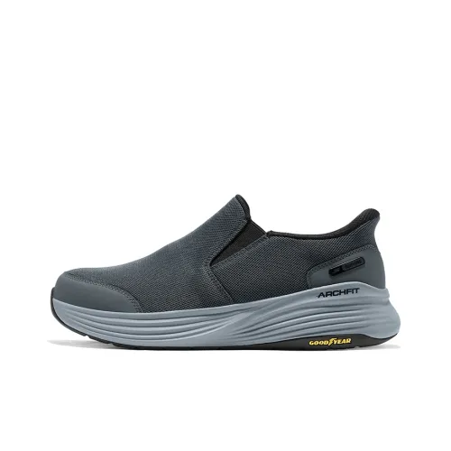 Skechers GO WALK Slip-On Вспышка Обувь The Поддержка IS Нескользящий Низкий Топ Кэжуал Мужской Угольный Черный