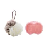 Абрикос Бежевый, Мочалки для ванной + Розовый, Мат для ногтей