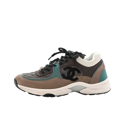 CHANEL Устойчивая к истиранию Низкая Повседневная Обувь Женская Кофейно-Синяя