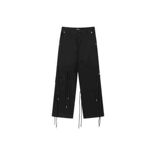 GROUND(ZER)O Черные Женские Карго Брюки