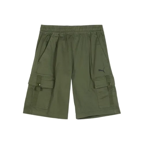 PUMA Ткани вязаные Армейский зеленый Мужской Шорты карго