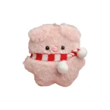 Розовый Свинья Скрипящий + Цветочный Шарф