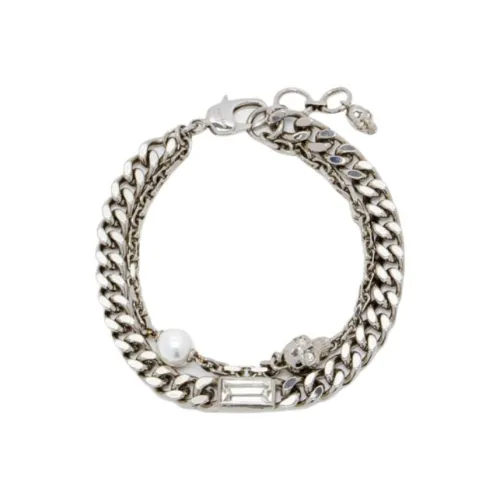 Alexander McQueen Eco Brass Bracelets Мужской Серебряный