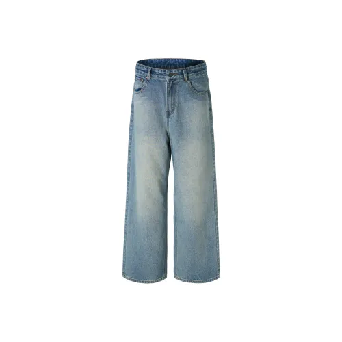 SONGS ALONG Винтажные синие унисекс джинсы