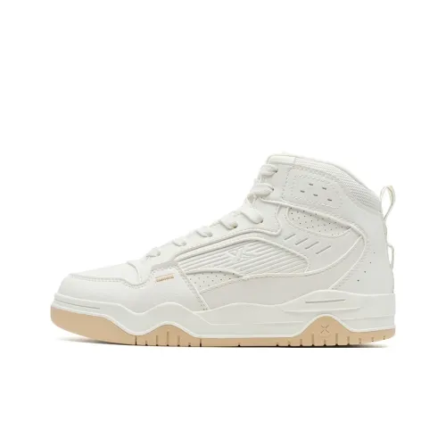 XTEP Износостойкий и Легкий Высокий Топ Скейтборд Кроссовки Женские Парусный Белый