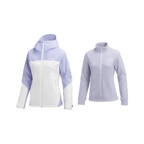 Skechers Водонепроницаемый Ветрозащитный Дышащий Устойчивый к истиранию Термическая ветровка Женская Фиолетовый фотиния