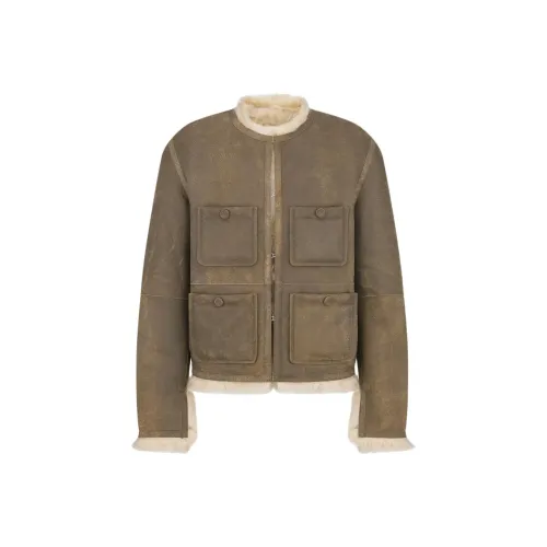 DIOR Коричневый Мужская Кожаная Куртка