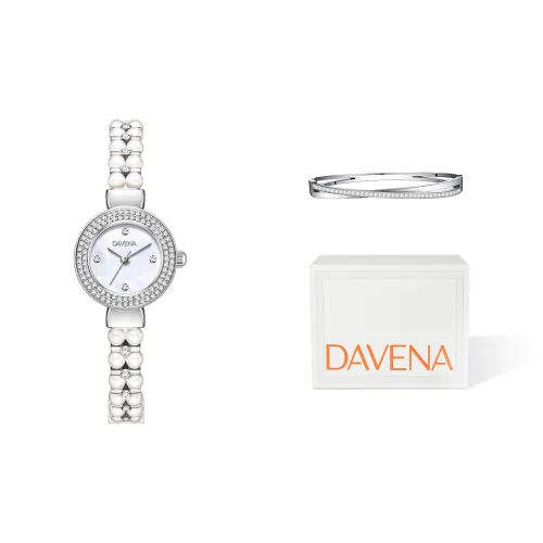 DAVENA Shining Adventure Collection Мать Жемчуга Инкрустация Маленький Круглый Диск Кварцевый Механизм