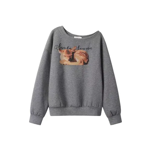 PLAY BUSH Серый Женский Свитшот