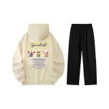 Абрикос (с флисовой подкладкой) топ + черные штаны