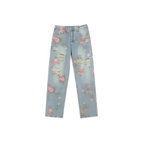 TWO TWO TREE Синий Унисекс Джинсы