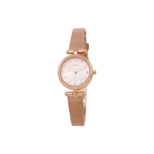 Lloyd Кварцевый механизм нержавеющая сталь ремешок 22,5 мм женские часы розовый циферблат