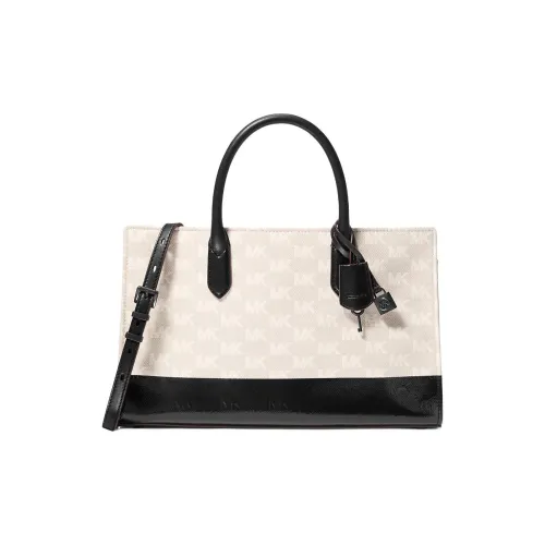 MICHAEL KORS Scarlett Хлопок Тоут Сумка Сумка для покупок Сумка через плечо Сумка среднего размера Женская Белая и Черная