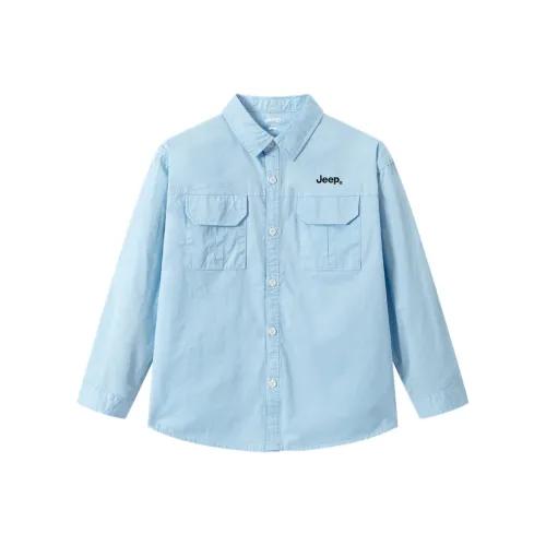 JEEP Джинсовая синяя школьная повседневная рубашка
