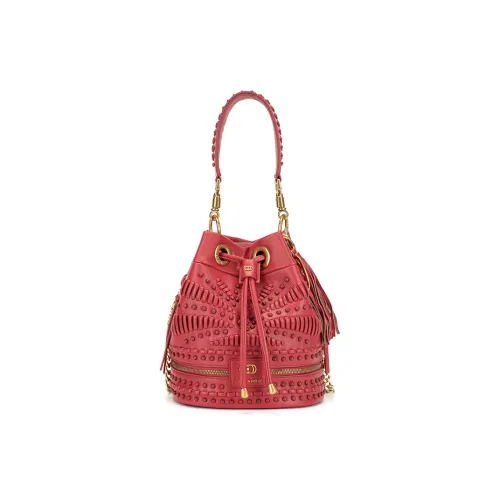 La Carrie ПУ (полиуретан) Сумка-ведро Сумка на одно плечо Стандартная Женская Красная