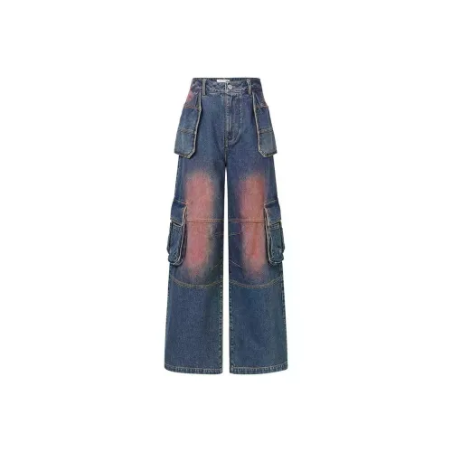 ZXBY Blue Women's Cargo Pants ZXBY Синий Карго Брюки Женские