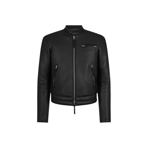 TOM FORD Мужские черные кожаные куртки