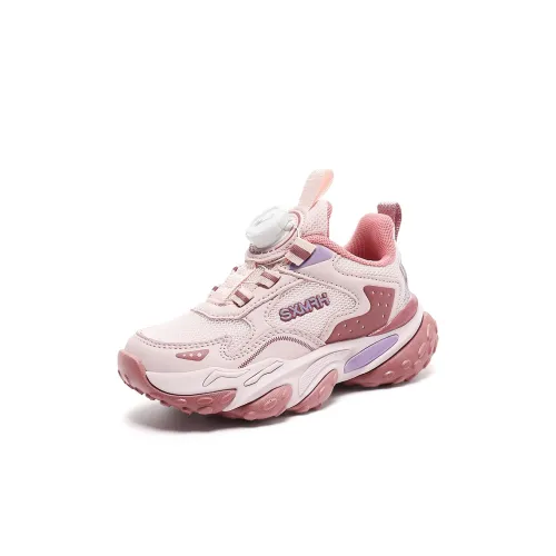 Binary Легкий Амортизация Дышащий Противоскользящий Низкий Топ Детские Беговые Кроссовки Сиреневый Пудра Детский
