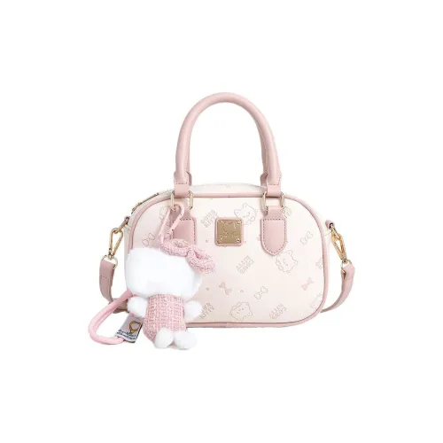 DIFFERENT FACES ПВХ Бостон Сумка Стандартная Женская Вишневый Цветок Розовый