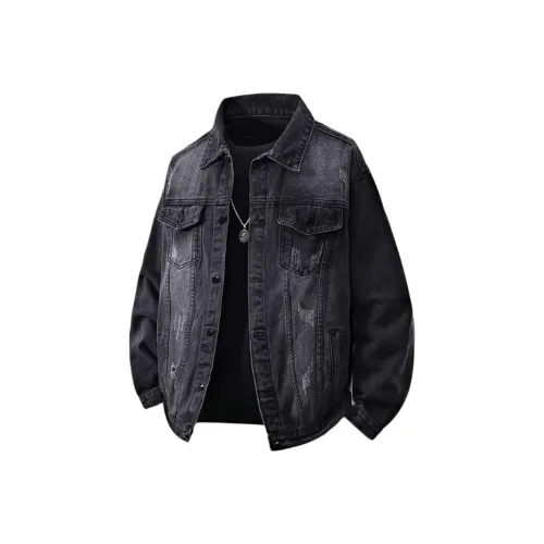 HIPHOPPUNKS Черные Мужские Джинсовые Куртки