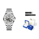 Стальной браслет, натуральный белый, [синяя коробка, ремень]