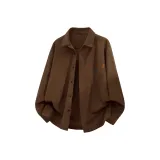 [Линия Вельвет Дышащий] Кофейный (B Удачи to Логотип на груди)