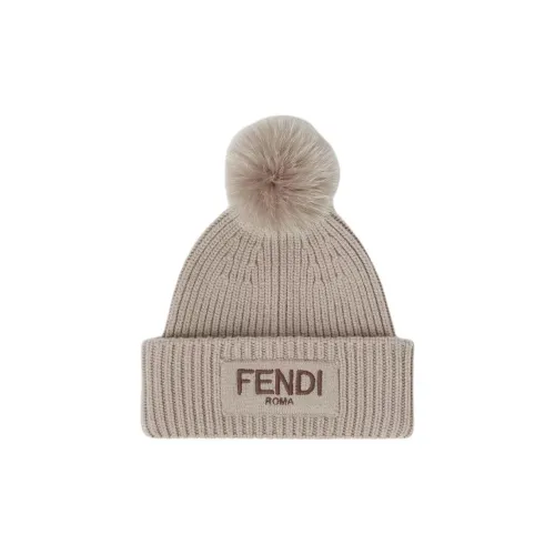FENDI Sheepskin Beanies Женские Серый