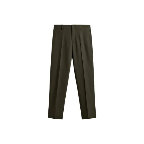 ZARA Khaki Мужские костюмные брюки