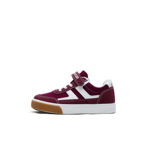 Warrior Slip-resistant Abrasion-resistant Баланс Поддержка Низкий Топ Детские Скейтбординги Бордовый Белый Унисекс