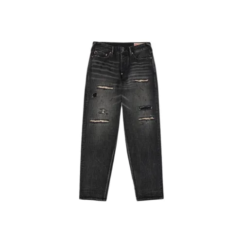 EVISU Denim Черные Мужские Джинсы