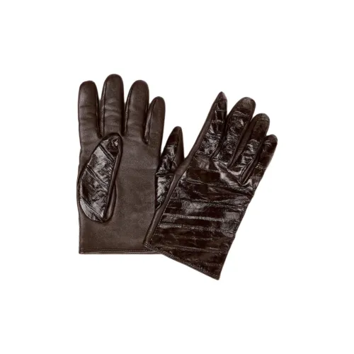 FENDI Перчатки из шелка тутового дерева Мужские Коричневые