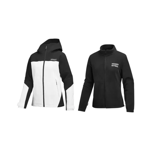 Skechers Водонепроницаемый Ветрозащитный Дышащий Устойчивый к истиранию Термическая ветровка Женские Ярко-белый