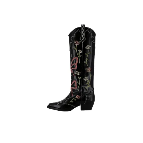 SOPHIA WEBSTER Shelby Колено Высокие сапоги 4CM Женские Черный