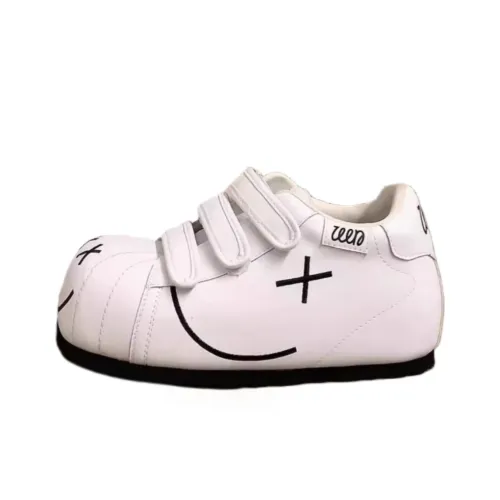 NX DOUGHNUT Низкий топ Наклеенный пухлые туфли Универсальный Скрытый каблук Повседневный Винтаж Удобный Женский