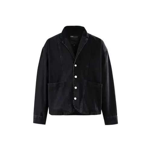 NOT BRAND ATTITUDE Cropped Loose Fit Top Niche Design Denim Jacket Unisex NOT BRAND ATTITUDE Укороченный свободный крой топ нишевый дизайн джинсовая куртка унисекс