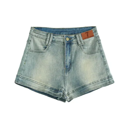 7 SEVFUN Ностальгический синий Женские джинсовые шорты