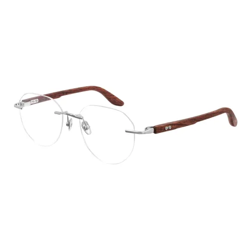 MUJOSH Металл Титан Дерево Круглые Оправы для очков Унисекс