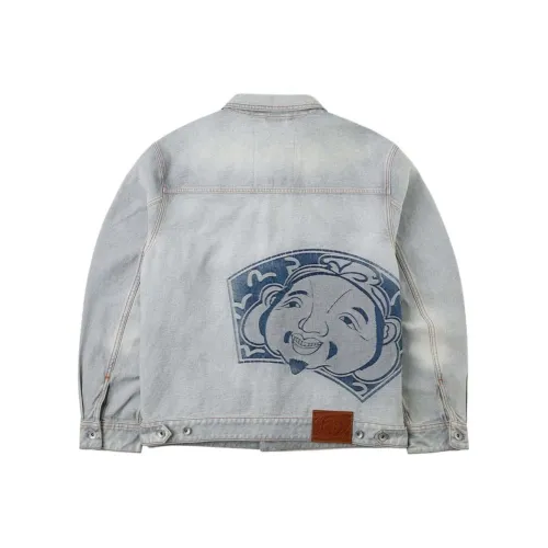 EVISU Джинсовый синий Мужской Джинсовые куртки